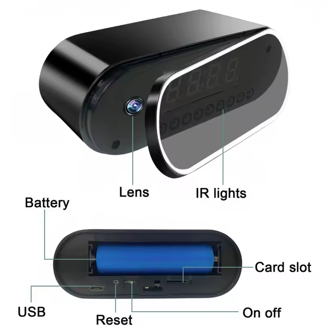 Mini Câmera Wi-Fi 4K HD Disfarçada em Relógio 4