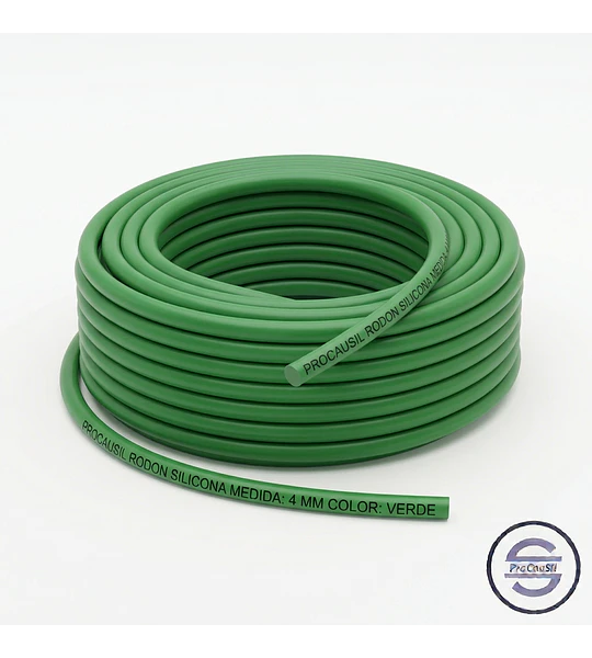 Rodon de Silicona Sección 4 mm Rollo 10 mts