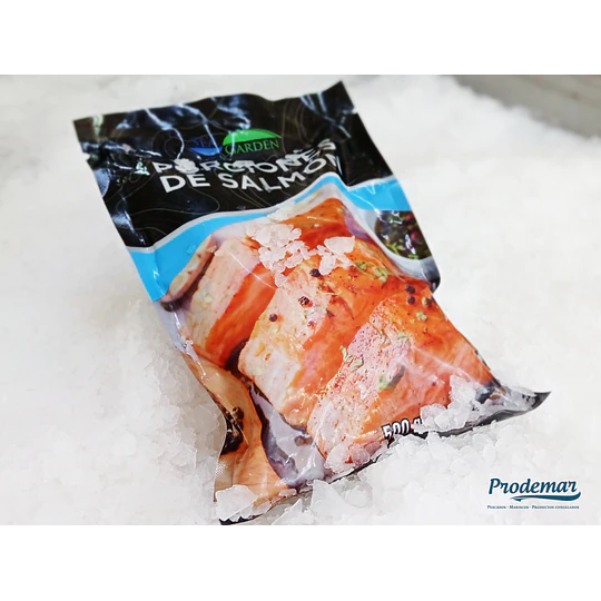 Salmón Porciones con Piel 500 grs.