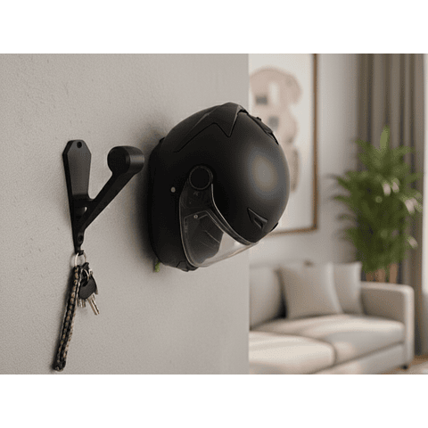 Colgador Soporte Pared Para Casco De Moto Y Bicicleta