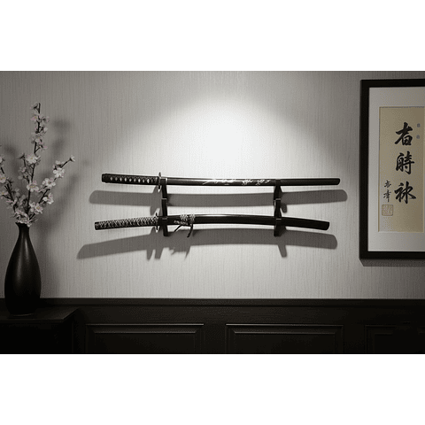 Soporte De Muro Para 3 Katanas, Espadas Samurai | Par