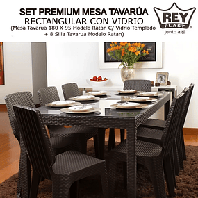 COMBO PREMIUM MESA TAVARÚA RECTANGULAR