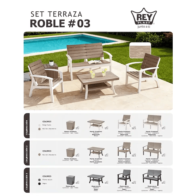 SET TERRAZA ROBLE # 03 