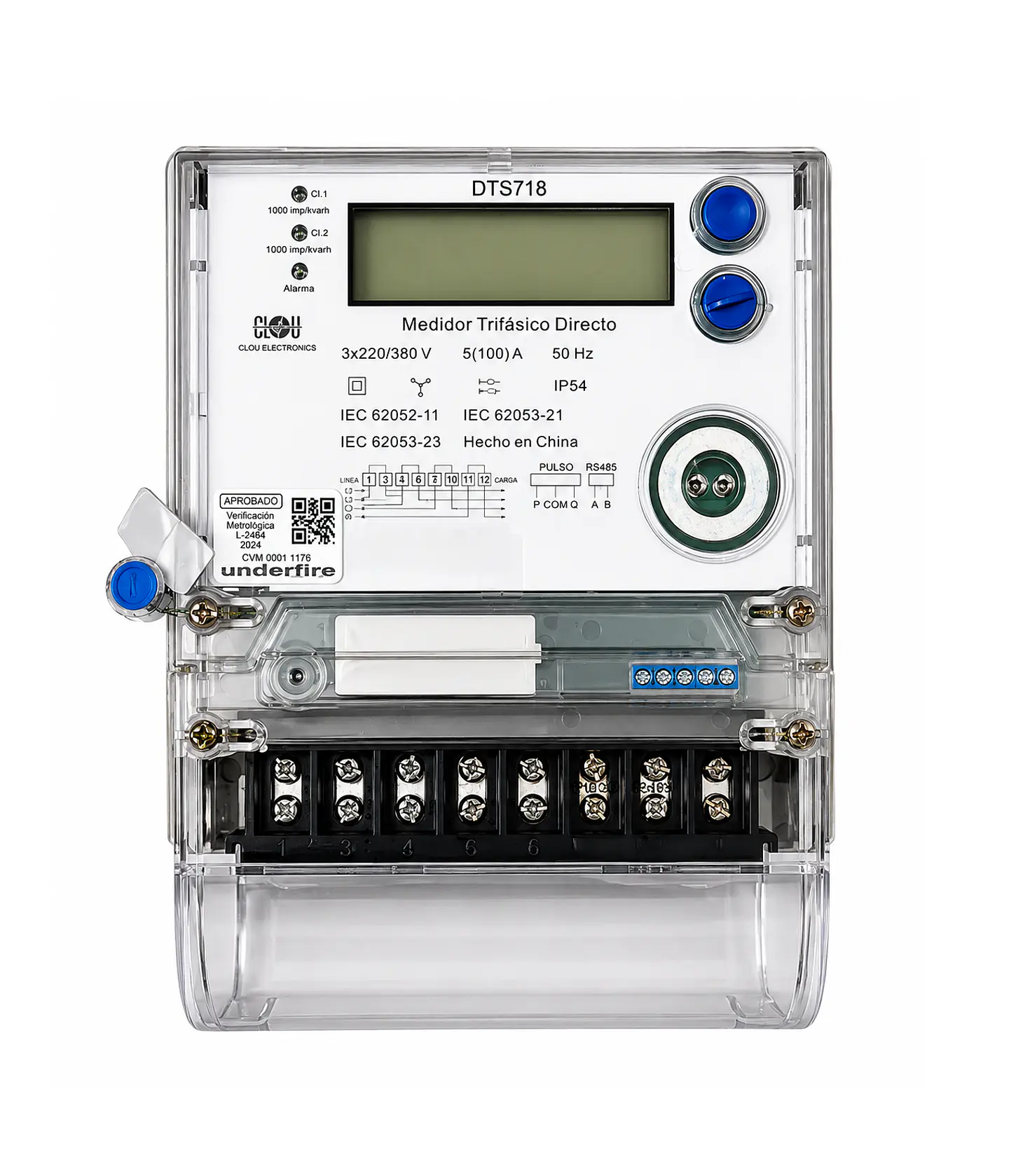 Medidor Trifásico Directo 3x220/380V 5(100)A 1