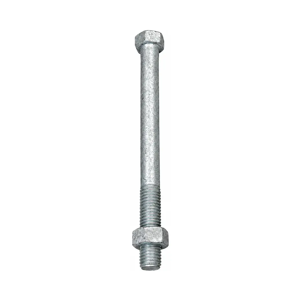 Perno de Acero Galvanizado 5/8 x 15 pulg con 1 Tuerca 1