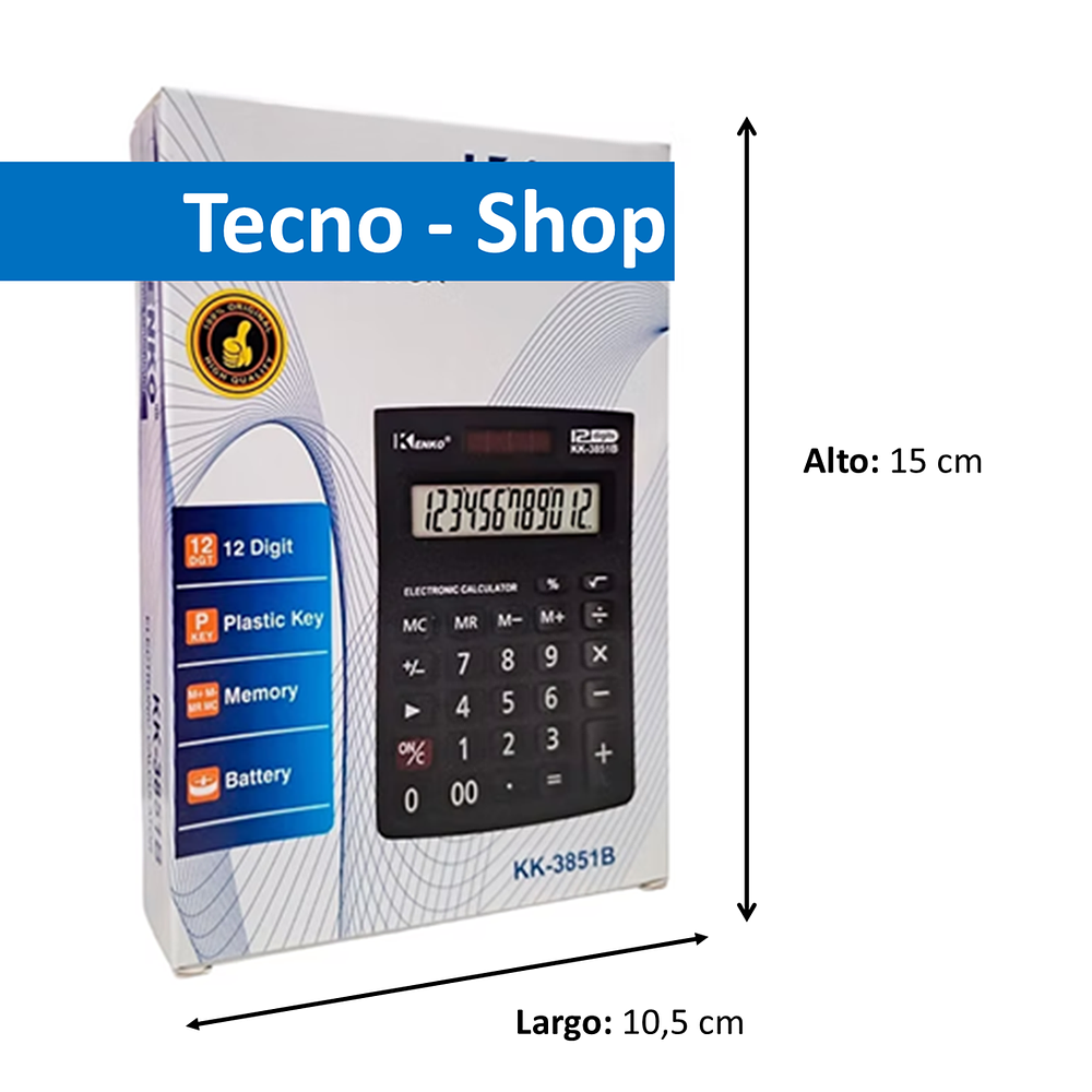 Calculadora de 12 Dígitos x 2 Unidades 