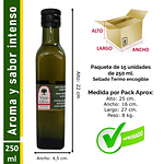 Caja (Pack) 15 Botellas de Aceite de Oliva Extra Virgen Viejo Olivo, Sevillana – 250 ml c/u