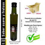 Caja (Pack) 15 Botellas de Aceite de Oliva Extra Virgen Viejo Olivo, Arbequina – 250 ml c/u
