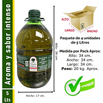 Caja (Pack) 4 Bidones de Aceite de Oliva Extra Virgen Viejo Olivo, Sevillana – 5 Litros c/u