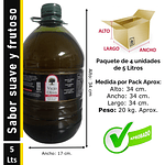 Caja (Pack) 4 Bidones de Aceite de Oliva Extra Virgen Viejo Olivo, Arbequina – 5 Litros c/u