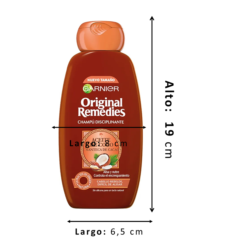 Shampoo Garnier Original Remedies Aceite De Coco 300 ml