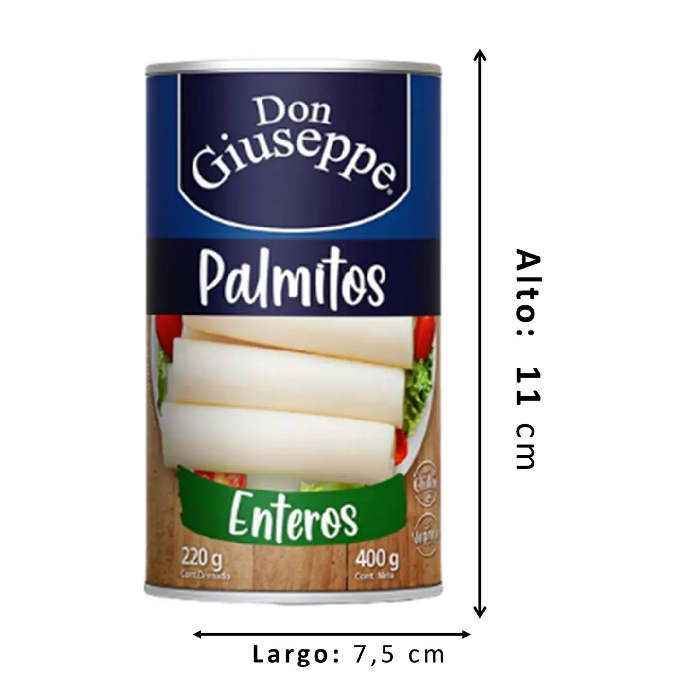 Palmitos Enteros Don Giuseppe Lata 400g | Mini Pack 3 Unidades 2