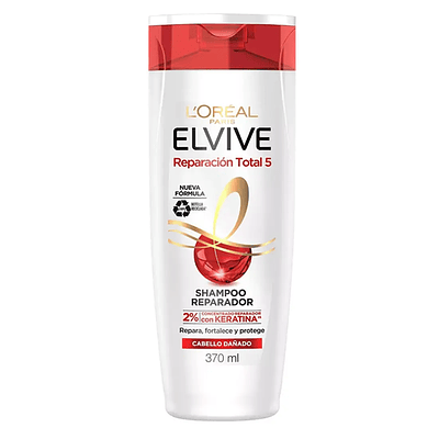 Shampoo Reparación Total 5 Cabello Dañado Elvive 370 ml
