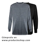 Polera Para Hombres, Manga Larga De Algodón Plush. - Pack 2 Unidades (Tallas M-XL)