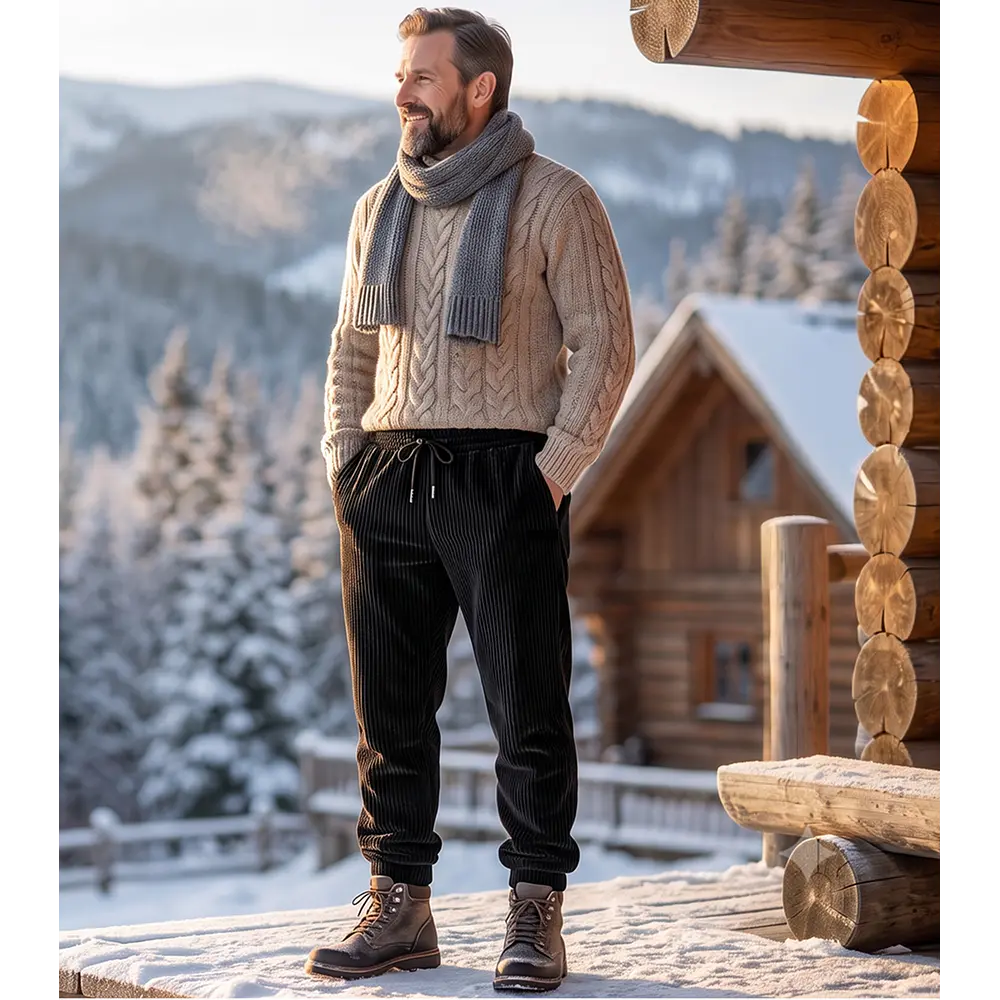 Pantalón Hombre Plush de Invierno - Tela soft tipo terciopelo (Tallas XL-XXL)