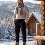 Pantalón Hombre Plush de Invierno - Tela soft tipo terciopelo (Tallas XL-XXL)