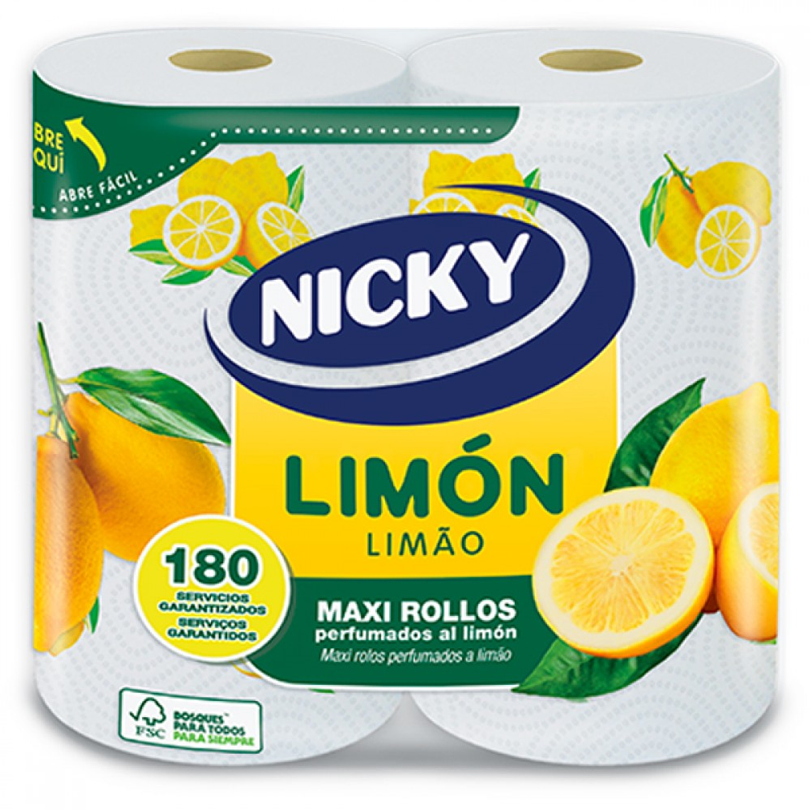 NICKY MAXI PAPEL COZINHA LIMÃO 2ROLOS 1