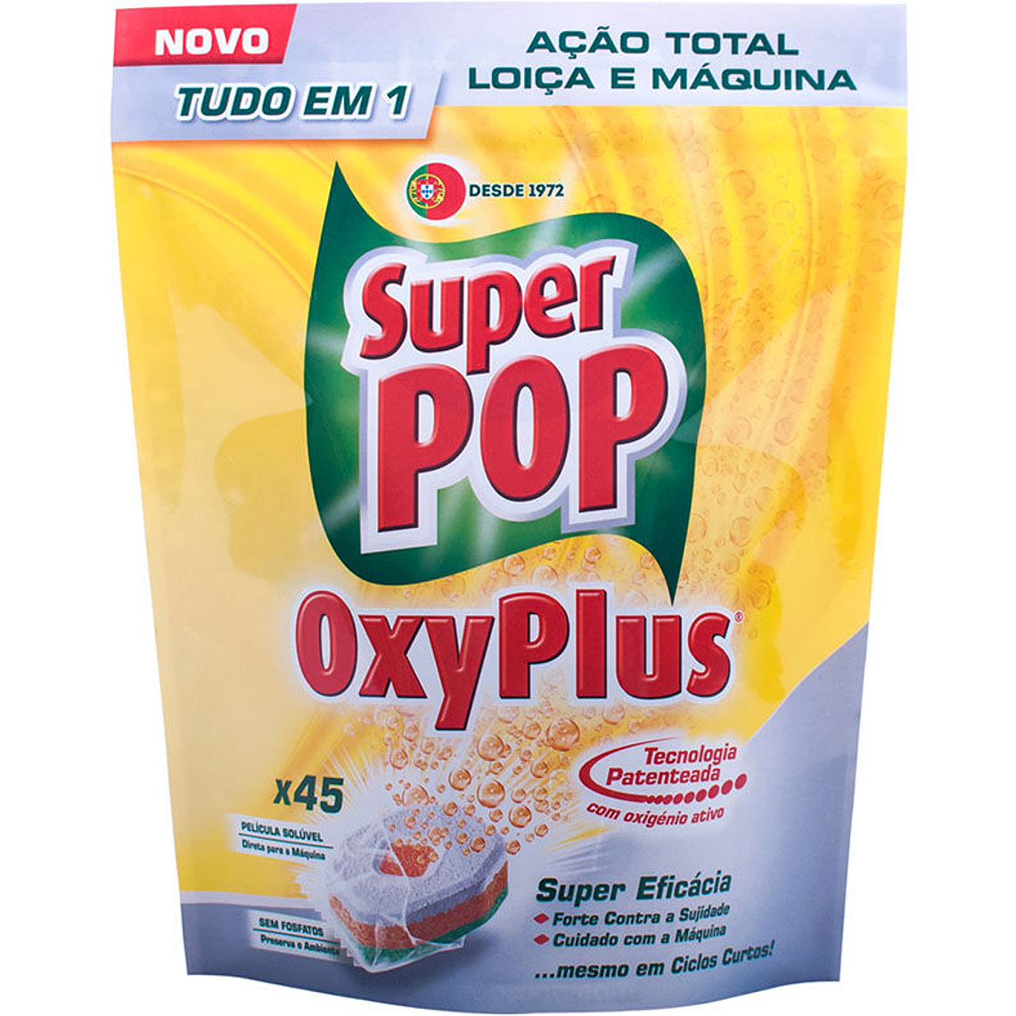 Detergente Super Pop Máquina Loiça Oxyplus 22 Mais 10 Doses 1