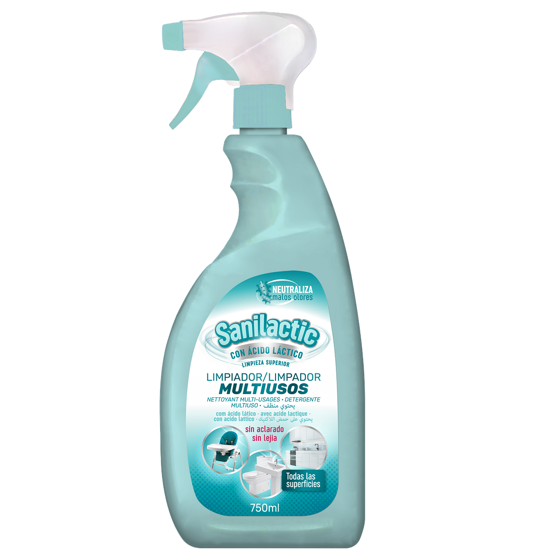 SANILACTIC Spray Multiuso sem Lixívia 750ml 1