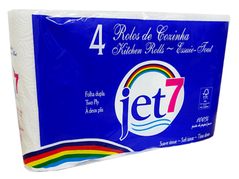 rolos de papel de cozinha jet7 4 und