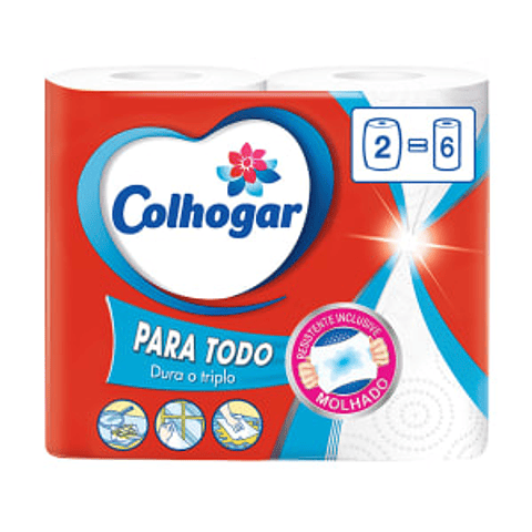 Rolo de Cozinha XXL Triplo Colhogar 2 rolos 