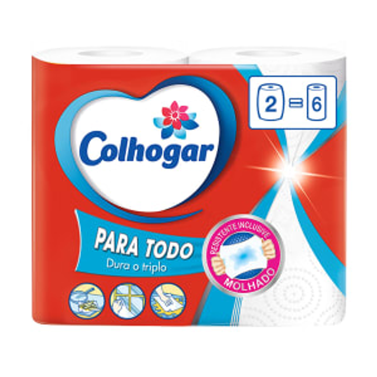 Rolo de Cozinha XXL Triplo Colhogar 2 rolos  1