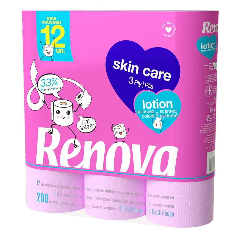 PAPEL HIGIÉNICO SKIN CARE LOTION ROSA 12R 1