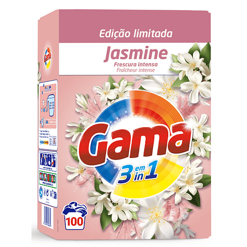 Detergente Máquina Roupa Pó Jasmine Gama 100 doses