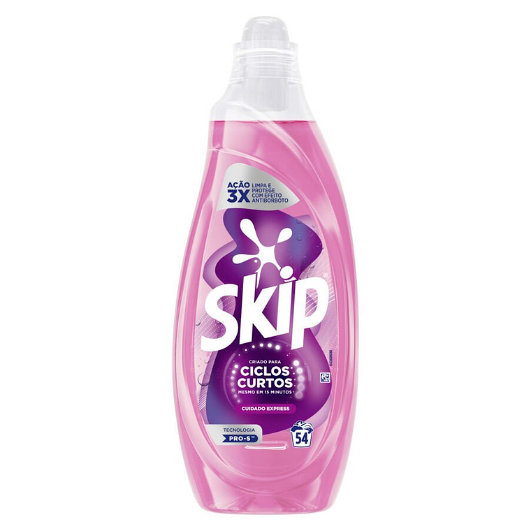 detergente roupa máquina líquido skip ciclos curtos cuidado 54d 1