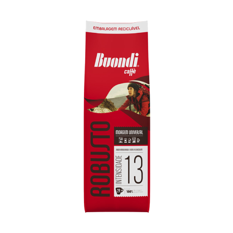 Café Moído Torrado Moagem Universal Robusto Int 13 Buondi emb. 200 gr 1