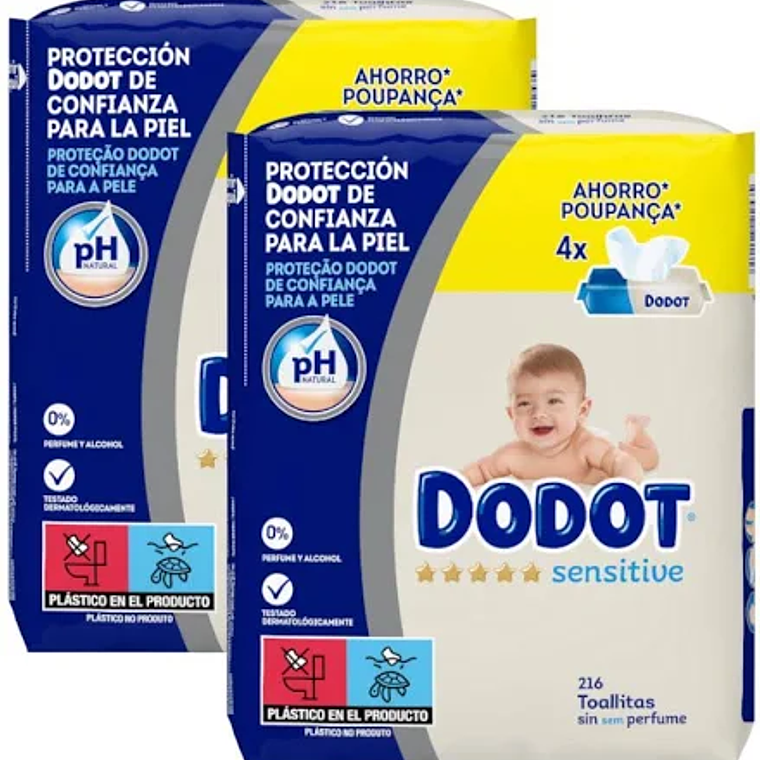 Lenços Umedecidos Dodot Sensitive 4x54 unidades 1