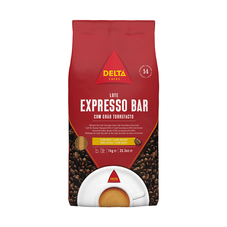 Café Grão Delta Cafés® Expresso Bar com torrefacto 1kg 1