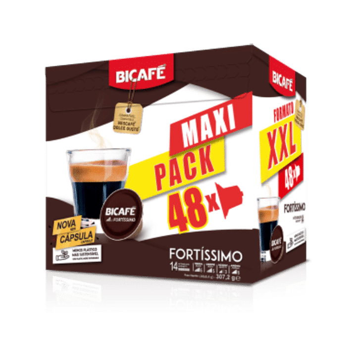 Cápsulas Compatíveis Dolce Gusto® Bicafé® Fortíssimo Maxi Pack 48 unid. 1