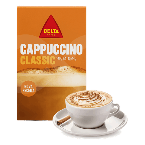 Café Solúvel Delta Cafés® Cappuccino Classic 10 x 14g