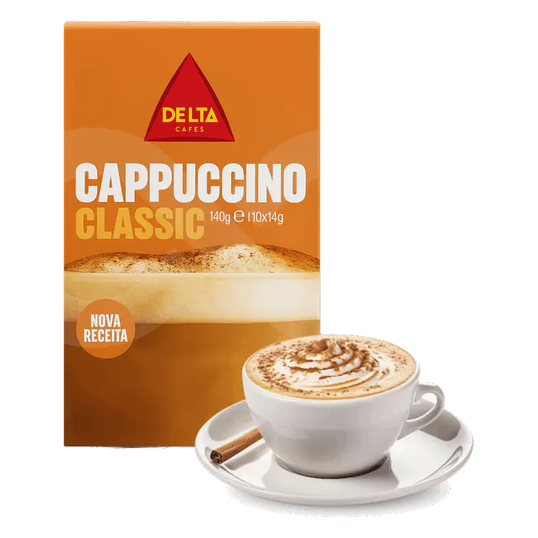 Café Solúvel Delta Cafés® Cappuccino Classic 10 x 14g 1