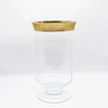 Glass Vase with Gold Detail