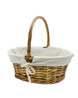 Traditional Basket with Fabric