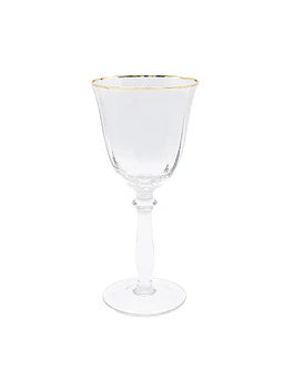 Water Glass with Gold Rim