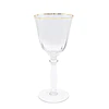 Water Glass with Gold Rim