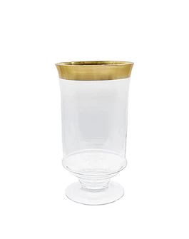 Glass Vase with Gold Detail