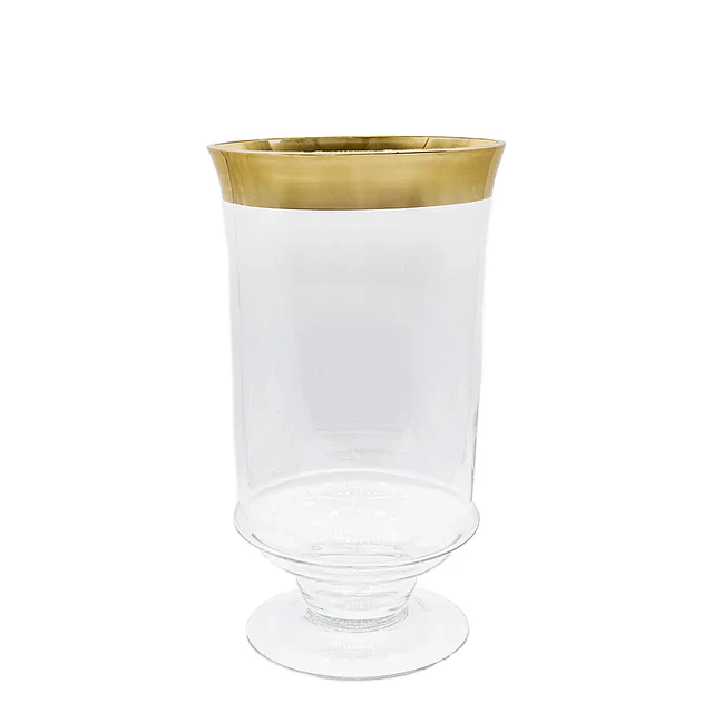 Glass Vase with Gold Detail