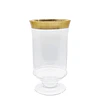 Glass Vase with Gold Detail