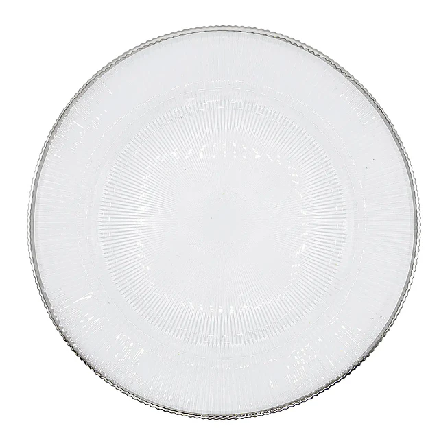 Charger Plate with Silver Rim