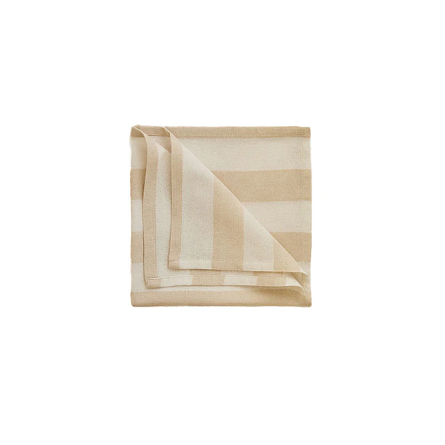 Striped napkin Cream