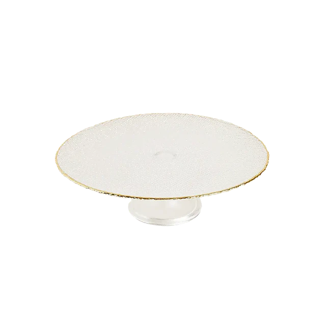 Tall Plate with Gold Rim 