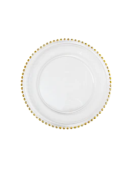 Charger Plate with Gold Spheres