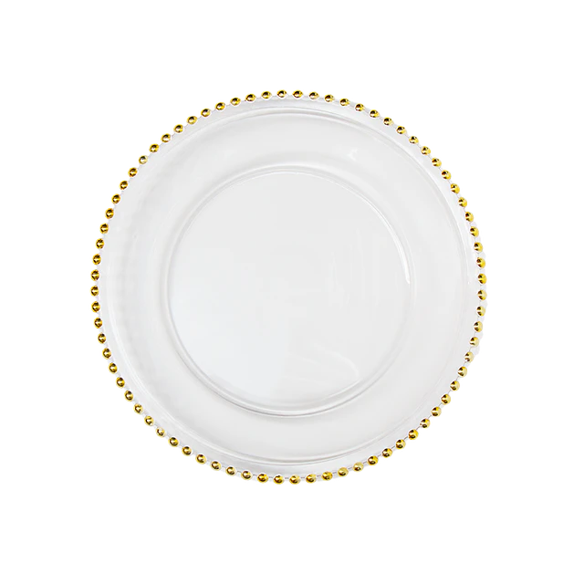 Charger Plate with Gold Spheres