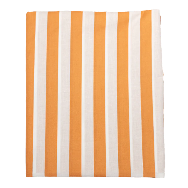 Toalha Camilha Redonda de Riscas Laranja