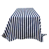 Toalha Camilha Rectangular de Riscas Azul