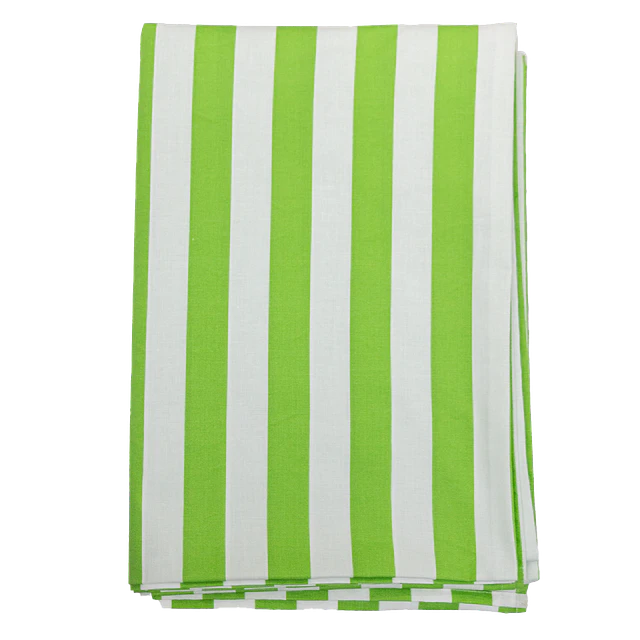 Toalha Camilha Rectangular de Riscas Verde
